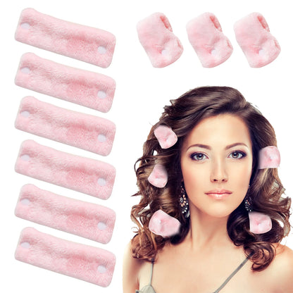 Lot de bigoudis roses pour mise en plis des cheveux