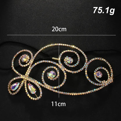 Dimensions accessoire de mariage style diadème – bijou de tete en strass or
