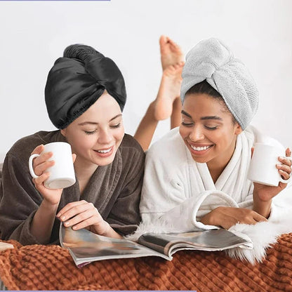 Bonnet cheveux satin microfibre | Séchage rapide - Cheveu Soyeux