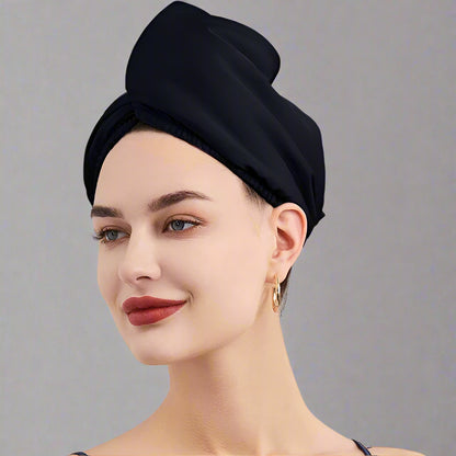 Bonnet cheveux satin microfibre | Séchage rapide - Cheveu Soyeux
