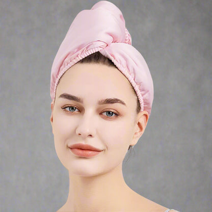 Bonnet cheveux satin microfibre | Séchage rapide - Cheveu Soyeux