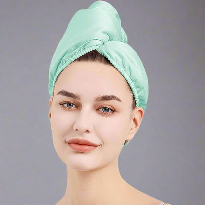 Bonnet cheveux satin microfibre | Séchage rapide - Cheveu Soyeux