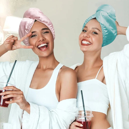 Bonnet cheveux satin microfibre | Séchage rapide