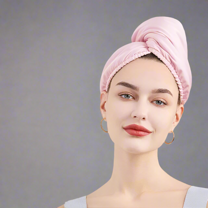 Bonnet cheveux satin microfibre | Séchage rapide - Cheveu Soyeux