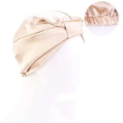 Bonnet en satin - bonnet pour spa
