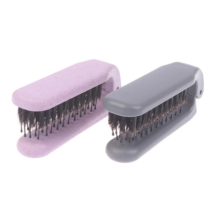 Deux brosses à cheveux pliables en poils de sanglier – compacte, naturelle et parfaite pour une retouche express