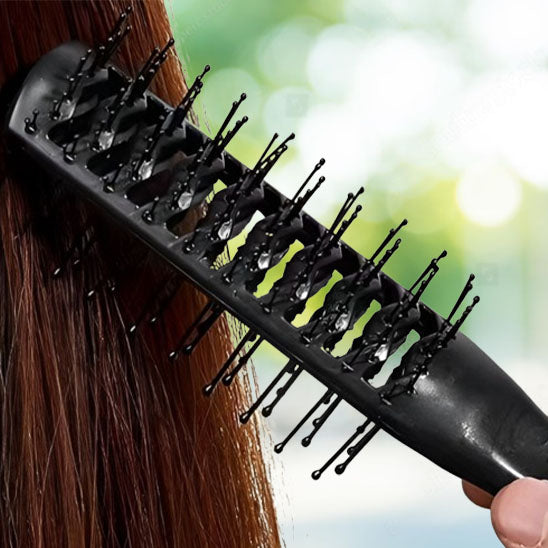 Brosse   antistatique pour cheveux en train de brosse des cheveux – Démêlage efficace et en douceur