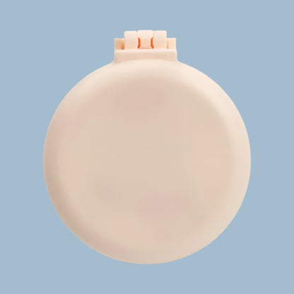 brosse à cheveux compacte - brosse a cheveux de voyage - brosse beige - brosse avec miroir 