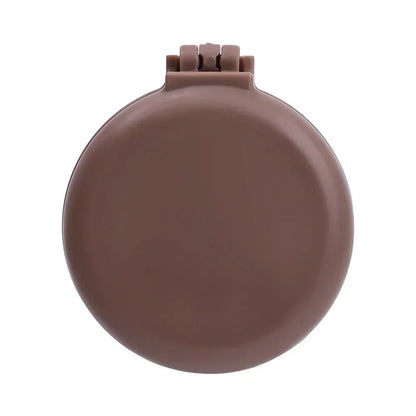 brosse à cheveux compacte - brosse a cheveux de voyage - brosse marron- brosse avec miroir 