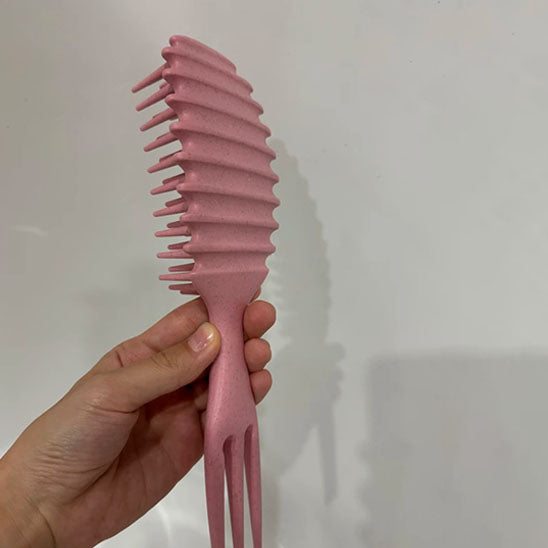 Brosse à cheveux démêlante 2 en 1 avec peigne intégré, idéale pour démêler et coiffer facilement tous types de cheveux