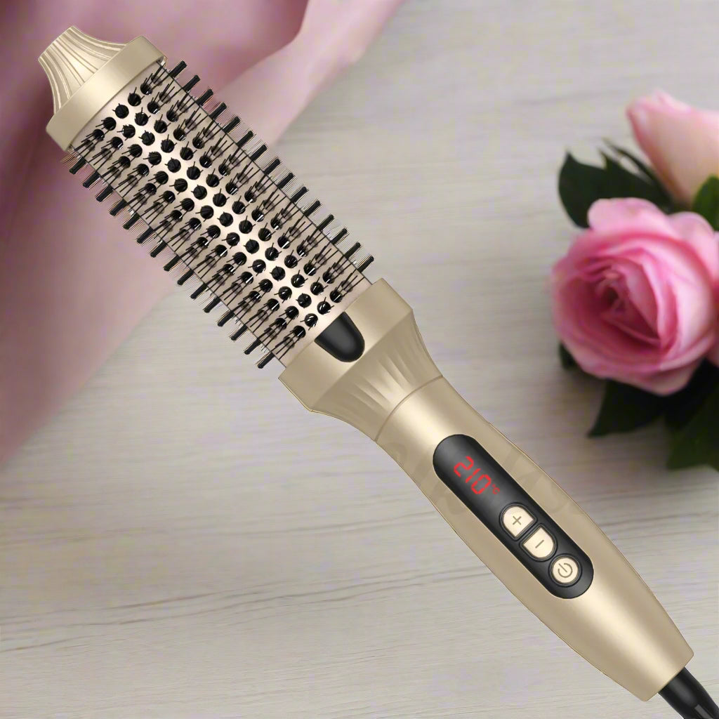 Brosse brushing ronde en céramique ionique pour lisser et donner du volume aux cheveux - outil coiffure professionnel