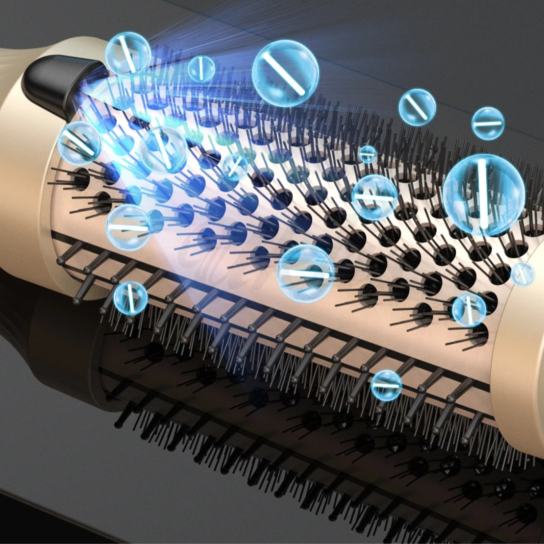 Brosse brushing à chaleur pour sublimer les cheveux rapidement