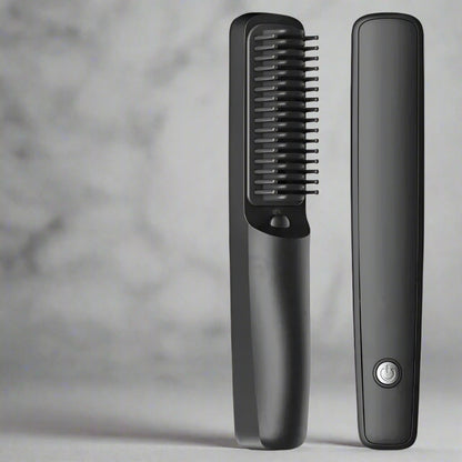 Brosse Chauffante Sans Fil Homme – Lisseur Cheveux & Barbe Ionique - Cheveu Soyeux