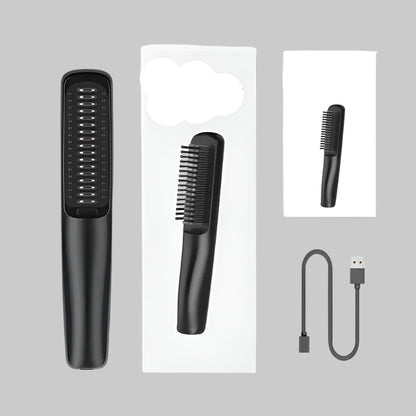 Brosse Chauffante Sans Fil Homme – Lisseur Cheveux & Barbe Ionique - Cheveu Soyeux
