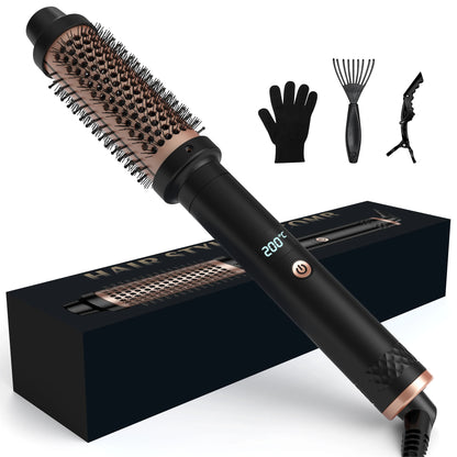 Brosse couleur noire et or Rose brushing Electrique Lissage Air Chaud sèche et coiffe vos cheveux en même temps, offrant une brillance éclatante sans abîmer la fibre capillaire. Idéale pour toutes les textures, elle permet de réaliser des coiffures soignées rapidement, tout en apportant douceur et légèreté à vos cheveux. Pratique et légère, elle est l'outil parfait pour un look élégant, dès la sortie de la douche.
