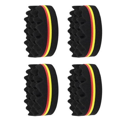 Quatre brosses Afro éponge innovantes gros picots pour un volume spectaculaire, idéale pour les cheveux bouclés, crépus et frisés. Conçue pour démêler en douceur tout en apportant du volume et de la définition à vos boucles. La texture éponge unique permet de coiffer facilement et sans abîmer les cheveux. Un accessoire tendance et essentiel pour une coiffure parfaite et naturelle. Parfaite pour ajouter du volume et sublimer vos cheveux afro avec efficacité.