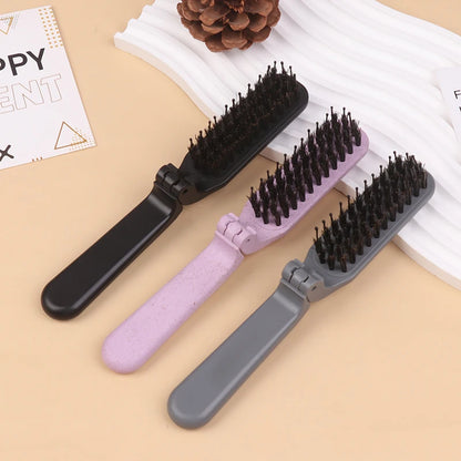 Brosses à cheveux pliantes en poils de sanglier pour brushing – idéales pour lisser, discipliner et sublimer les cheveux tout en respectant la fibre capillaire