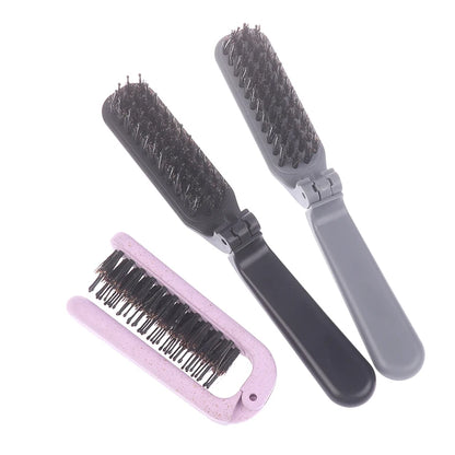 Brosse à cheveux pliante en poils de sanglier – idéale pour lisser, discipliner et sublimer les cheveux tout en respectant la fibre capillaire