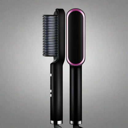 Brosse à cheveux Le Must Rose avec fonction de chaleur lissante pour des cheveux lisses et brillants