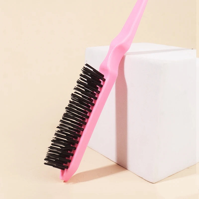 Brosse--pour-cheveux-sans-douleur-compacte-pratique-et-efficace-transportable - partout- Rose