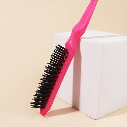 Brosse--pour-cheveux-sans-douleur-compacte-pratique-et-efficace-transportable - partout- Rose - flashy