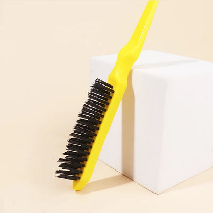 Brosse--pour-cheveux-sans-douleur-compacte-pratique-et-efficace-transportable - partout- Jaune