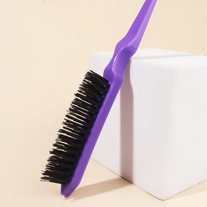 Brosse--pour-cheveux-sans-douleur-compacte-pratique-et-efficace-transportable - partout- violet