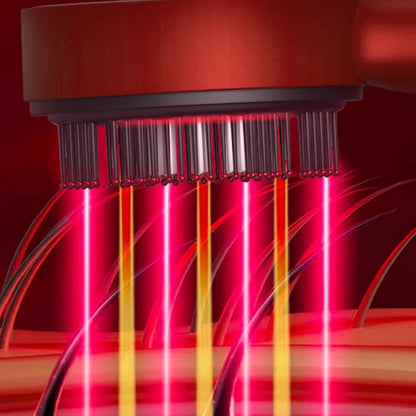 Brosse a cheveux de massage du cuir chevelu 3 en 1, un outil révolutionnaire qui combine les bienfaits d'un massage apaisant, de la luminothérapie et de l'application ciblée d'huiles essentielles pour revitaliser vos follicules pileux et stimuler la croissance capillaire. Conçue pour offrir une expérience de soin capillaire complète, cette brosse aide à améliorer la circulation sanguine, favorise la détente et optimise l'absorption des huiles essentielles, grâce à ses fonctionnalités innovantes. 