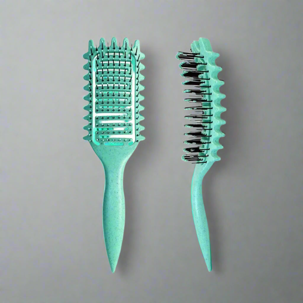 Brosse_demelante_-_cheveux_boucles_-_Turquoise - incurvee