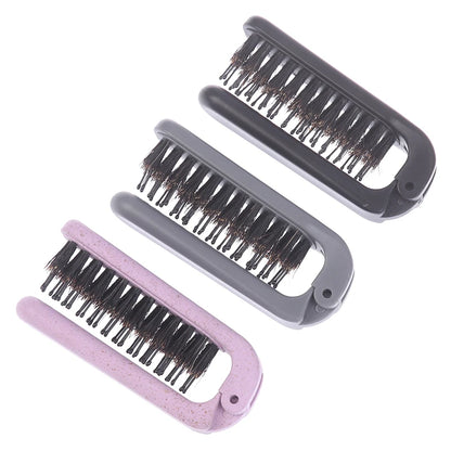 Brosse à cheveux pliable en poils de sanglier – compacte, naturelle et parfaite pour une retouche express