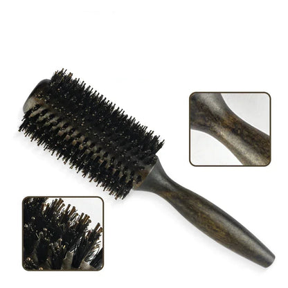 Brosse à cheveux en poils de sanglier pour brushing naturel – idéale pour lisser, discipliner et sublimer les cheveux tout en respectant la fibre capillaire