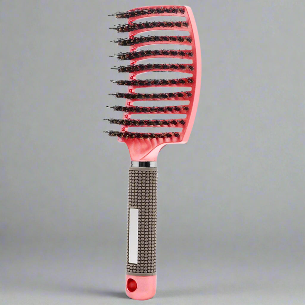 brosse à cheveux - brosse  rose cheveux - brosse pour cheveux - brosse cheveux bouclés - brosse démêlante