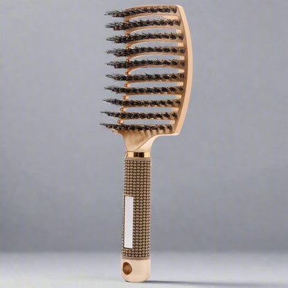 brosse à cheveux - brosse dorée cheveux - brosse pour cheveux - brosse cheveux bouclés - brosse démêlante