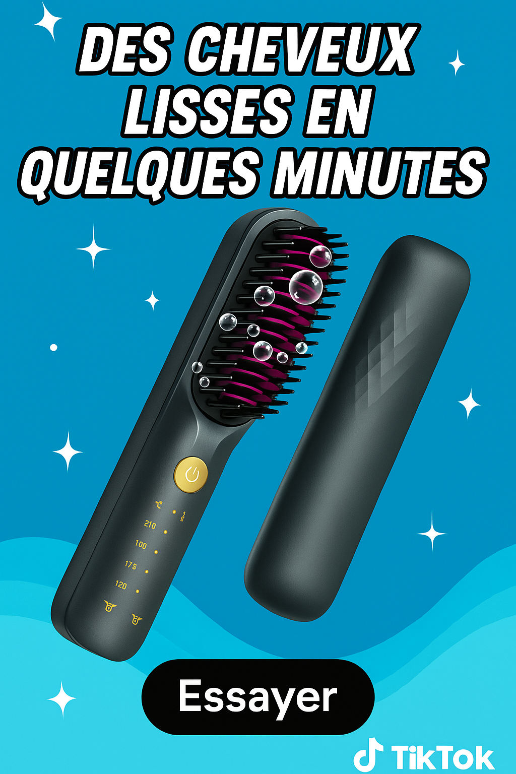 Brosse Lissante Sans Fil - La meilleure - Cheveu Soyeux