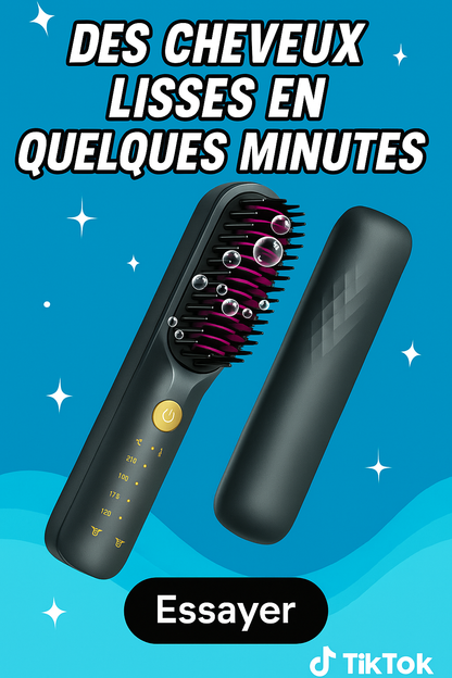 Brosse Lissante Sans Fil - La meilleure - Cheveu Soyeux