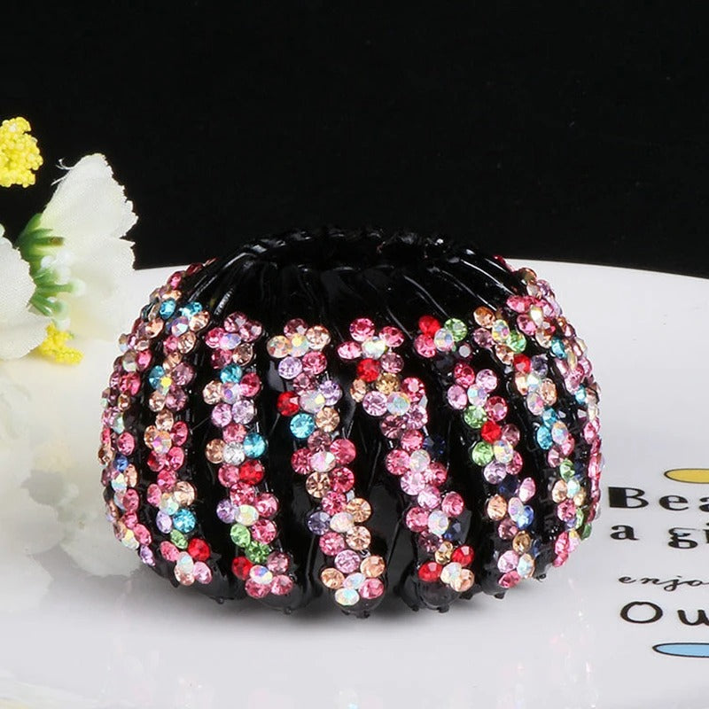 Chouchou luxe - Chouchou avec diamant- Chouchou glamour pour cheveux- Chouchou décoré- chouchou - Accessoire cheveux – chouchou diamant pour cheveux – élastique – élastique pour cheveux 