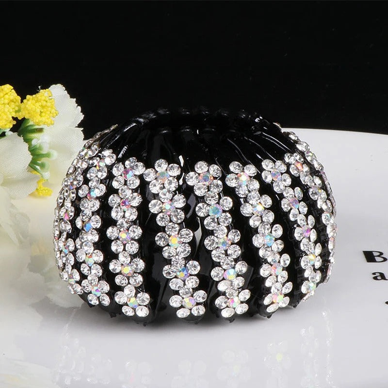 Chouchou luxe - Chouchou avec diamant- Chouchou glamour pour cheveux- Chouchou décoré- chouchou - Accessoire cheveux – chouchou diamant pour cheveux – élastique – élastique pour cheveux 