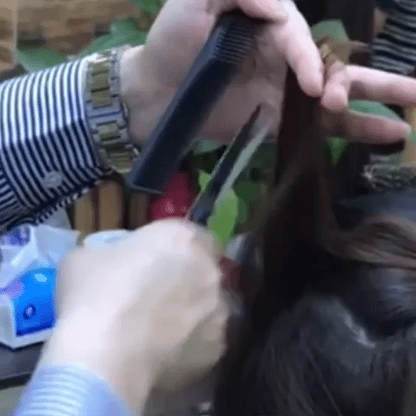 Ciseaux coiffure - Kit ciseaux de coiffeur - Argenté et Bleu - Cheveu Soyeux