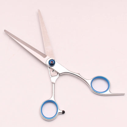 Ciseaux coiffure - Kit ciseaux de coiffeur - Argenté et Bleu - Cheveu Soyeux