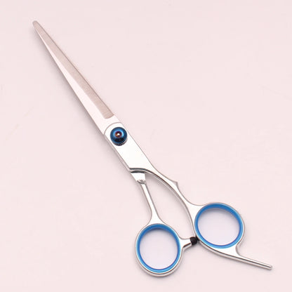 Ciseaux coiffure - Kit ciseaux de coiffeur - Argenté et Bleu - Cheveu Soyeux