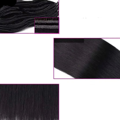 Zoom sur extension de cheveux humains à clip brune – Ajoutez du volume et de la longueur à vos cheveux avec des extensions naturelles de haute qualité. Faciles à poser, ces extensions de cheveux bruns s'adaptent parfaitement à votre coiffure pour un résultat instantané et élégant. Idéales pour un look naturel et sans effort, elles offrent un confort optimal et une tenue longue durée.