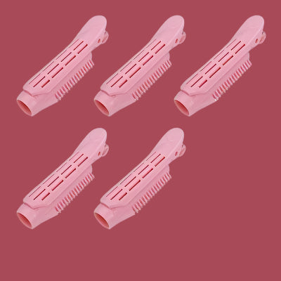 Lot de 5 bigoudis clips volumateurs cheveux racines, outil coiffure DIY, rose