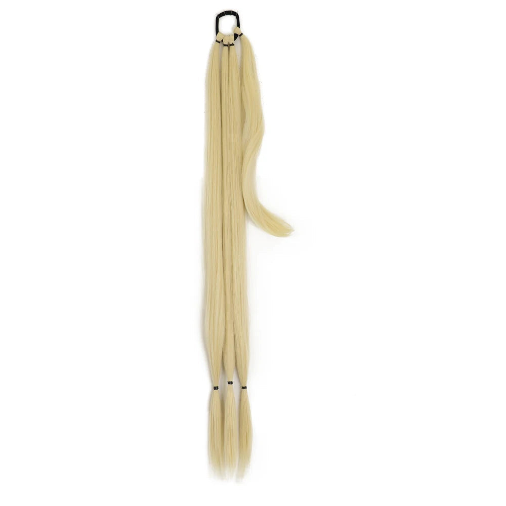 Extension de cheveux, blond,  élastique, queue de cheval 85 cm