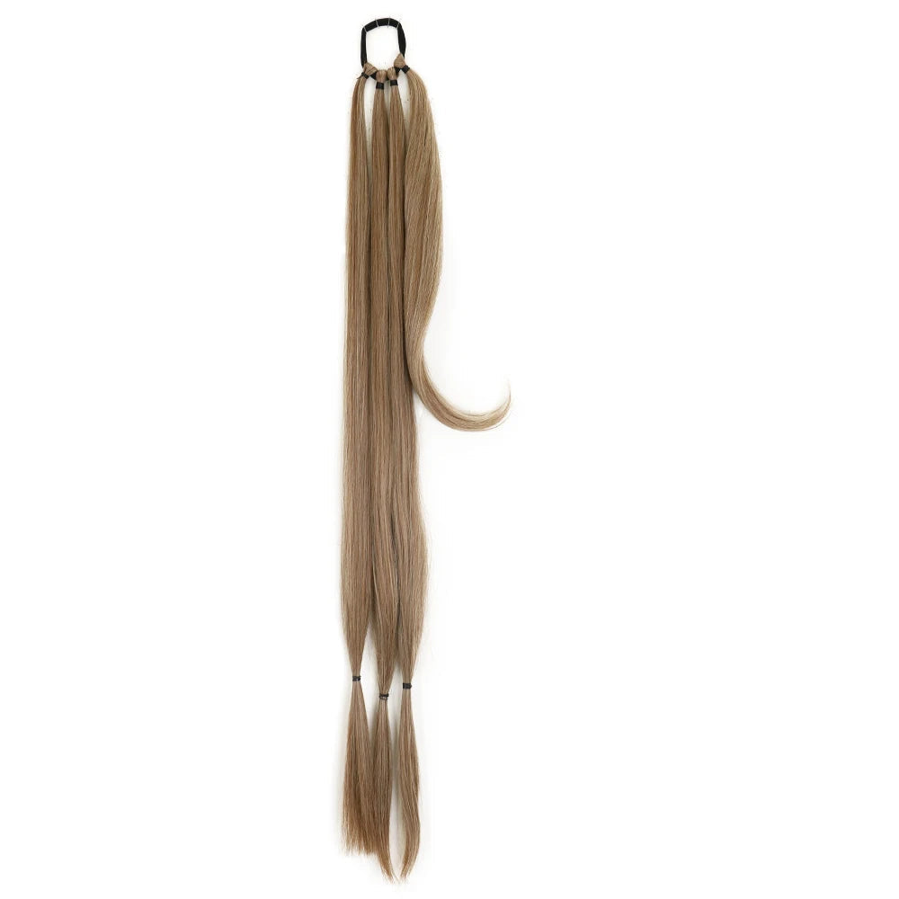 Extension de cheveux élastique, queue de cheval 85 cm, facile à appliquer, idéale pour créer une queue de cheval longue et volumineuse