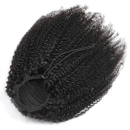 Queue de cheval à cordon afro – Extension cheveux humains