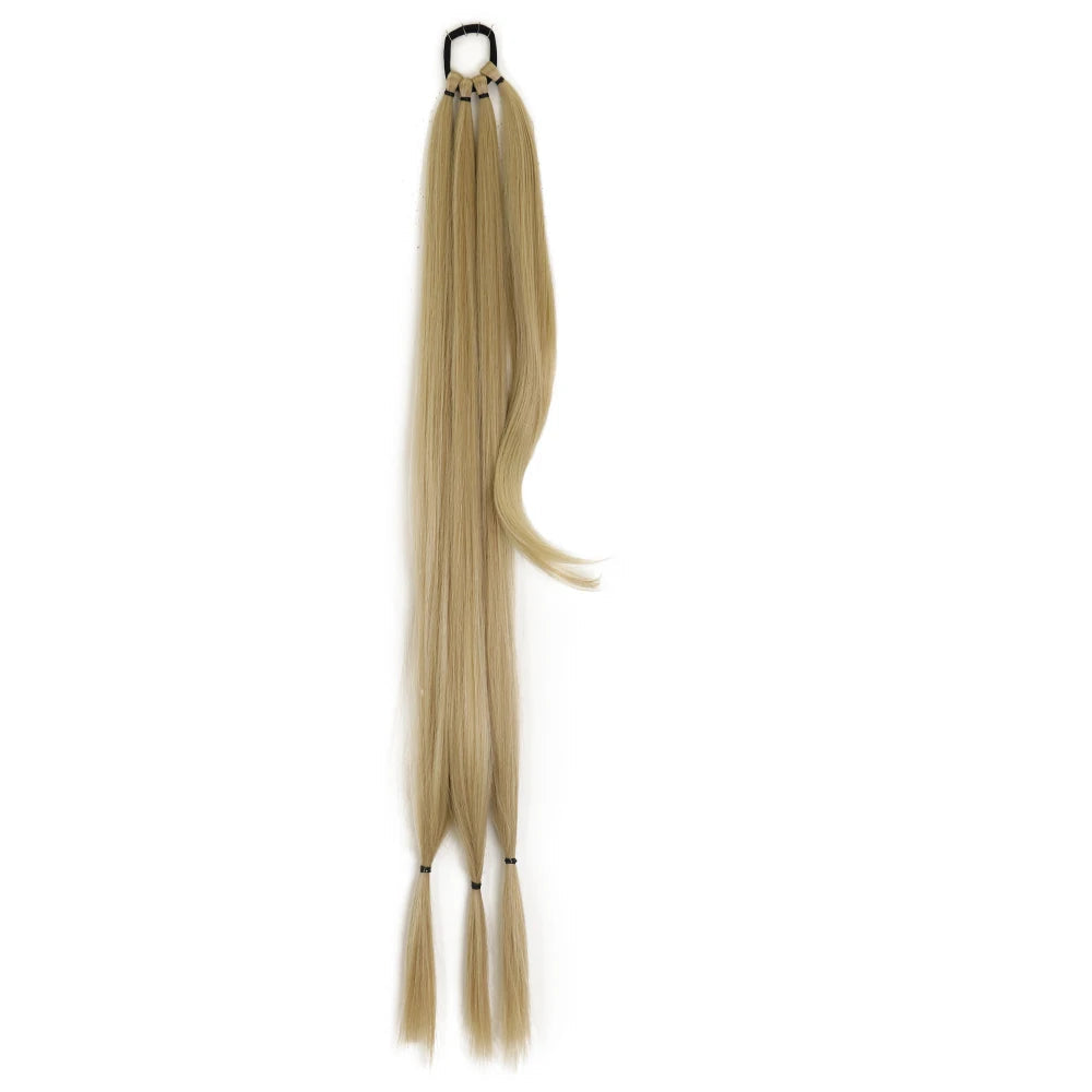 Extension de cheveux élastique, queue de cheval 85 cm, blonde 