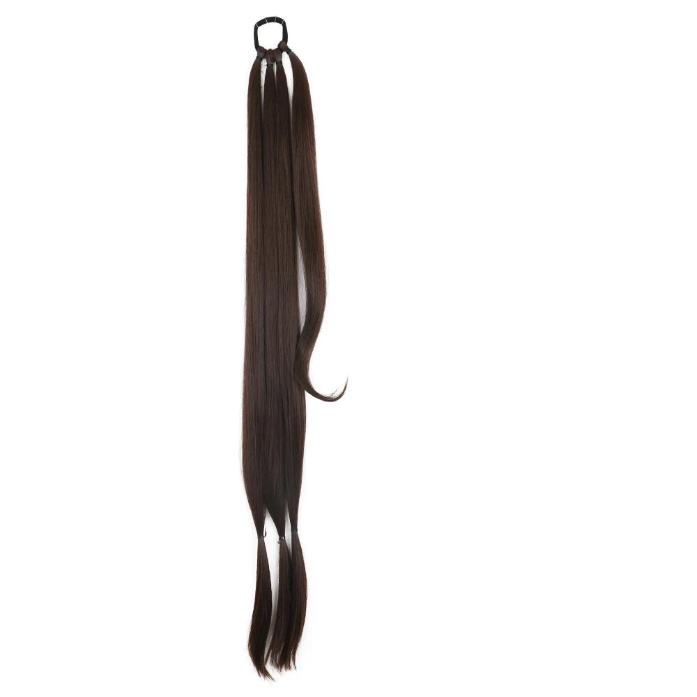 Extension de cheveux élastiques, queue de cheval 85 cm 