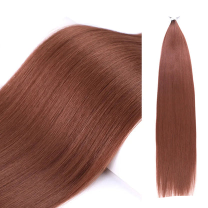 Extension de cheveux pour femme – mèches naturelles ajout longueur et volume- extension roux