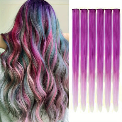 Extensions à clip nuance de rose et blanc , ajoutent une touche de brillance et de couleur à vos cheveux pour un look festif et glamour.