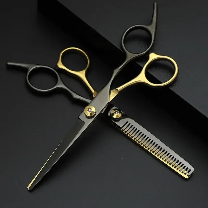Lot de 2 ciseaux professionnels, conçus pour une coupe précise et nette, parfaits pour les coiffeurs et stylistes